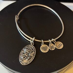 Alex and Ani Silver Mom Charm Bangle Bracelet